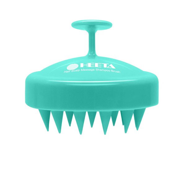 HEETA Scalp Massager Hair Growth, Scalp Scrubber with Soft Silicone Bristles for Hair Growth & Dandruff Removal, Hair Shampoo Brush for Scalp Exfoliator, Green