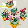 Insect Collection Building Set, Botanical Plant Flower Bouquet Kit with Bees Ladybug Butterfly Orchid Beetles Violets Building Block Toy, Creative Gift for Kids Adults Boys and Girls 1134pcs