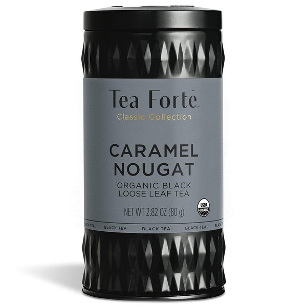 Tea Forte Black Tea, Caramel Nougat, Loose Tea Canister…