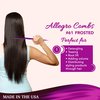 Allegro Combs 61 XL Rat Tail Combs Wide Tooth Comb Detangling Hair Styling Coarse Hair Foiling Thick Back Parting Combs Hairstylist Combs For Women Made In USA 3 Pc. (Frosted Purple)