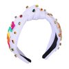 boderier 30th Birthday Gifts for Women FLIRTY 30 Birthday Headband Beaded Crystal Embellished Knotted Headband 30th Birthday Decorations Party Accessory (30)