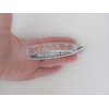 Generic Silver acrylic multi-color beads banana hair claw clip