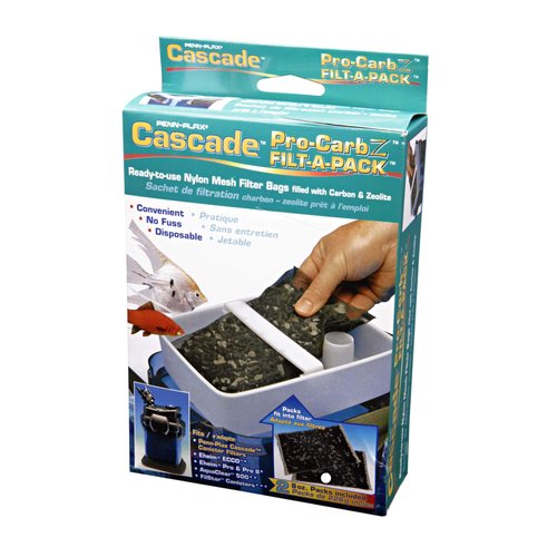 Penn-Plax Cascade 8 Oz Pro-C Mixed Aquarium Canister Filter Media Bag – 2-Pack
