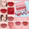 Alisesun 10 Colors Lip Tint Stain Set, Korean Plumping Lip Gloss Watery Lip Stain, Multi-use for Mini Liquid Lipstick & Cheek Tint Long Lasting Vivid Color #02