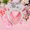 BAHABY Bridal Headband Bachelorette Party Favors Bride Headband Bridal Headpiece White Pearl Headbands for Women Bridal Shower Decorations