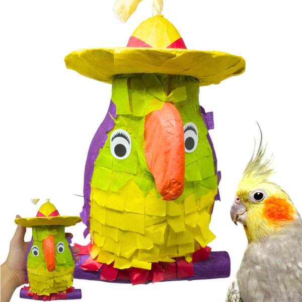 Bonka Bird Toys 2587 Pinata Parrot Forage Chew Shred Medium Parrot Cage Toy, African Grey, Conure, Amazon, and Similar Breed Sizes