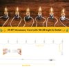 1Pack Accessory Cord with 18LED Light Bulbs and Outlet, Christmas Village Light 29.5FT String lights Cord 2Fuse C7/E12 Base Christmas Village Accessories for Halloween Christmas Village Houses