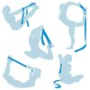 Crown Sporting Goods 10' Extra-Long Cotton Yoga Strap with Metal D-Ring (Blue)