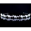 Floral Clear Austrian Rhinestone Tiara Headband Bridal Veil Prom Wed Party T819