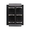 Baomain Momentary 6 Pin DPDT Button Rocker Switch (ON)/Off/(ON) AC 250V/10A 125V/15A Black Plastic (1PCS)