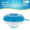 U.S. Pool Supply Pool & Spa Floating Chlorine & Bromine 1" Tablet Chemical Dispenser, 5" Diameter, Collapsible Floater
