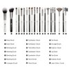 DUcare Professional Makeup Brushes set Panda Series Makeup Brush Set 31Pcs Kabuki Foundation Blending Face Powder Blush Concealers Eye Shadows With Leather Case Organizer