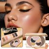 UCANBE All in One Makeup Kit - 4 Shimmer Matte Eyeshadow, 1 Pink Blush, 1 Bronzer Contour, 1 Illuminator Highlighter Makeup Palette Make Up Sets for Women Girls Teens Gift (04)