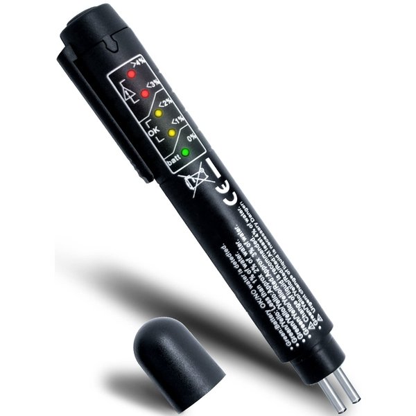 KHTD Brake Fluid Tester, Brake Fluid Liquid Testing Pen with 5 LED Lights, Auto Brake Diagnostic Testing Tool,Compatible with DOT3 DOT4 Brake Fluid