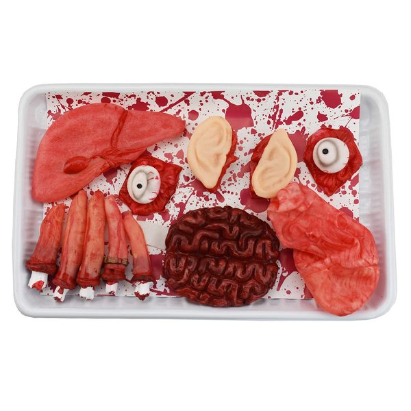 Halloween Blood Props Fake Scary Severed Broken Body Parts for Halloween, Haunted House Zombie Party Decorations Supplies
