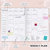 GoGirl Planner PRO Schedule - Undated Planner with Hourly Time Slots, Monthly, Weekly & Daily Organizer, Appointment Book for time Management, 7"x10" Hardcover, Lasts 1 Year - Rose Gold