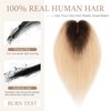 Rich Choices Hair Toppers for Women Real Human Hair Remy Human Hair Topper for Women 12inch #JL613 Brown to Bleach Blonde Hair Toppers for Thinning Hair Clip in Hair Topper Silk Base More Realistic