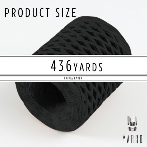 436 Yards Black Raffia Ribbon for Gift – Black Color Craft Raffia Ribbon for Gift Wrapping Packing Black Paper Roll of Black Craft Paper Black Wrapping Raffia Black Twine String for DIY 1/4'' Wide