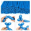 LXZFCRG 260 Long Balloons, Shiny Metallic Latex Twisting Balloons for Balloon Animals, Magic Balloons for Birthdays Wedding Party Decorations 100pcs (Metallic Blue)