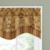 Waverly Traditions Navarra Farmhouse Scalloped Rod Pocket Valance for Windows in Bedroom, Kitchen, or Living Room, 52" x 16", Antique