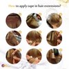 Moresoo Tape in Hair Extensions Human Hair,16 Inch 10 Pcs 25 Gram,#4/10/16 Brown to Gold Brown with Golden Blonde, Seamless Hair Extensions Fashion