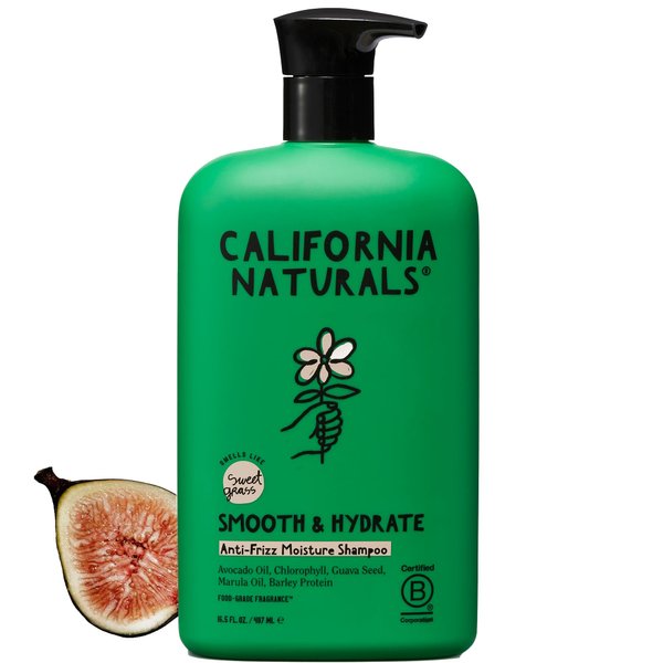 California Naturals Super Moisture Shampoo for Dry Damaged Hair, Hydrating Shampoo, Scalp & Hair Care for Women & Men, Natural, Vegan, Cruelty, Paraben & Sulfate Free, Color Safe, 16.5 fl oz