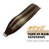 Tape in Hair Extensions Omber Brown with Blonde Highlight 24 Inch Tape in Extensions Human Hair Silky Straight Hair Extensions 20pcs 50g/Pack Brazilian Double Sided Tape in Extensions