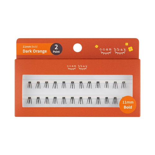 CCAMBBAK Bold - Looks So Natural False Eyelashes Handmade Lightweight Individual Lashes K-Beauty Extension Lengthening Wisps Authentic Fake Eyelashes (11mm Bold (Black), 2Point)