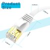 Ercielook Cat 6 Flat Ethernet Cable 150 ft, White Long Internet Cable with rj45 connectors, High Speed White LAN Cable with Clips & Straps