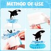 OPNEX 9 PCS Orca Honeycomb Centerpieces Party Table Topper Decorations Killer Whales Birthday Party Supplies Favors Decorations for Kids Birthday Party