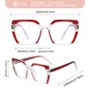 MORESHINE Fashion Oversized Square Blue Light Glasses for Women Anti Fatigue Prevent Headache Computer Eyeglasses Frames (Red)