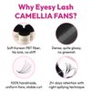 Eyesy Lash 500 Camellia Lash Extensions | 5D 0.07 Size 8-10-12mm Curl D | American Volume Lash Multiple Lengths Eyesy Eyelash Extension Pestanas Pelo A Pelo Create Depth, Textured, Layered Effect