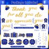 We Appreciate You Decorations Navy Blue Gold Thank You Banner Appreciate Hanging Swirls Thank You For All You Do Decor for Teacher Doctor Nurse Employee Staff Graduation Appreciation Party Supplies