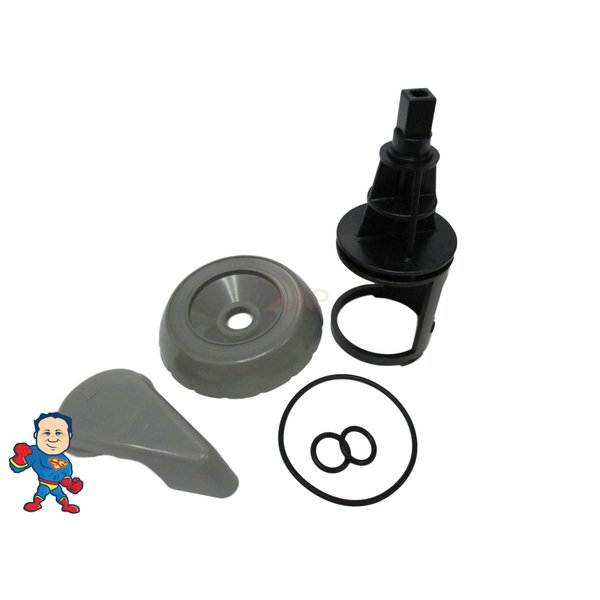 Diverter Valve Spa Gray Hot Tub Stem O-Rings Cap Handle Kit