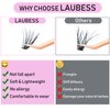 Cluster Lashes 240pcs 40D DIY Eyelash Extension D Curl Long Individual Lashes Mixed Tray Faux Mink Lash Clusters Extensions 0.07 0.10 Black (40D-0.07D-9-16mm)