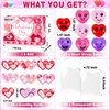 MGparty Valentines Day Gifts for Kids, 32 Pack Heart Stress Balls with Valentine Cards Heart Squishies Toy for Kids Classroom Exchange Stress Relief Toys Classroom Prize and Party Favors