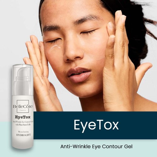 Anti Wrinkle Eye Contour Gel - Eye Gel for Dark Circles and Puffiness, Eye Treatment with Hyaluronic Acid & Vitamin C+E Complex for Dry & Dehydrated Skin Around Eyes, Diminishes Fine Lines | (1 Fl Oz)