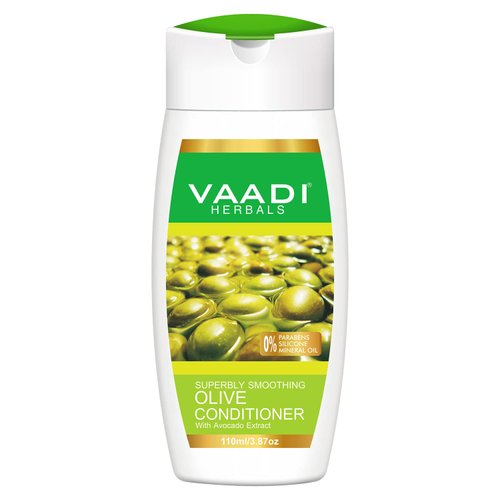 Vaadi Herbals Silky Smooth Conditioner ★ Olive Oil Conditioner with Avocado Extract ★ Herbal Conditioner ★ Sulfate Free ★ Scalp Therapy ★ Moisture Therapy ★ ALL Natural ★ 350 Ml(11.7 Oz)