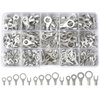 RockDIG 260PCS AWG 22-16 16-14 12-10 Copper Ring Fork Terminals Tin Plated Non-Insulated Electric Wire Connectors