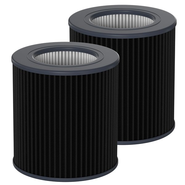 Air Mini Replacement HEPA Filter Compatible with Molekule Tri-Power Air Mini & Air Mini + Air Cleaner Purifiers, 3 in 1 High-Efficiency Filtration System with Activated Carbon, 2 Pack