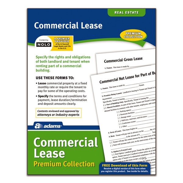 Adams Commercial Lease Forms Pack, Forms and Instructions (LF218P)