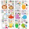JOYIN 36 PCS 9"x6" Make a face Stickers for Kids, Make Your Own Animal Mix and Match Sticker Sheets with Safaris, Sea and Fantasy Animals Kids Crafts Party Favors Goodie Bags Stuffers for Kids