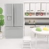 1:12 Dollhouse Miniature Fridge, High Simulation Kitchen Prop Delicate Model Dollhouse Decor, Fridge Refrigerator Accessories, Exquisite Workmanship (Gray)