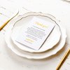 Crisky 50 Pcs Wedding Thank You Place Setting Cards, Foil Gold Thank You, Chic and Elegant Wedding Table Centerpieces and Wedding Decorations, Wedding Supply, 4 x 6 inch