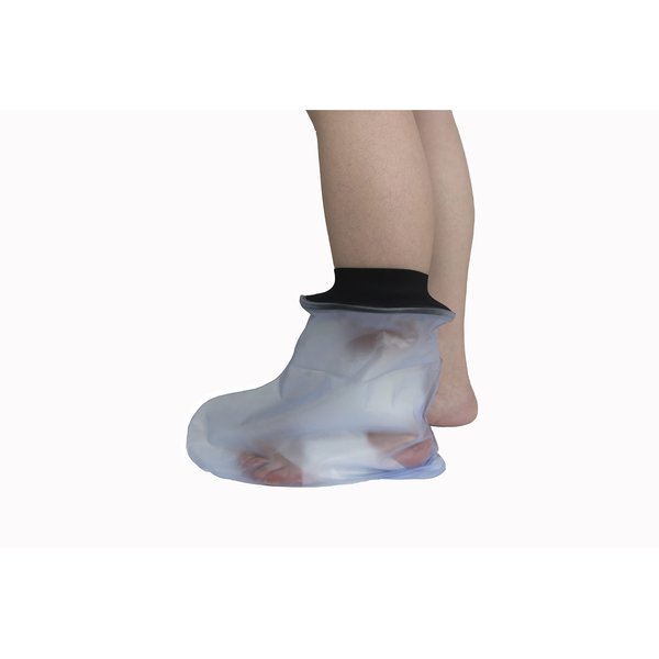 HKF HO KI HO Waterproof Foot Cast Cover for Shower,Waterproof Cast Protector,Reusable Watertight Wound Bandage Sleeve Dressing Bag Covers for Foot, Ankle, Toe, Heel, Instep (Black)