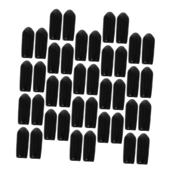 COHEALI 100pcs Headband Foot Cover Black Tiara Black Scrunchies for Hair Korean Accessories Rubber Round Tube Cap Headband Replacement Caps Headband End Caps Headband Ending Covers Tip Pad
