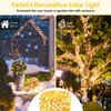 2 Pack Extra-Long Solar String Lights Outdoor, 144FT 400LED Waterproof Solar Fairy Lights Copper Wire with 8 Modes, Solar Twinkle Lights for Tree Garden Party Wedding Decor (Warm White)