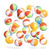 Top Race Mini Beach Balls Bulk - Inflatable Rainbow Beach Ball, Sport Ball - Swimming Pool Toys for Summer Water Games Kids Birthday Party, Beach, Hawaiian Party Decorations or Pool Party- Pack of 25