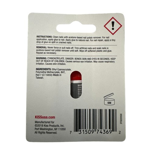 Kiss Super Bond Pink Nail Glue DTG02 (74369) 0.10 oz / 3 g