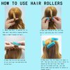 Ulifebetter 30Pcs Self Grip No Heat Heatless Curlers Set - Plastic Rollers in 5 Sizes with Comb and Clips for Short, Fine, Thin Hair